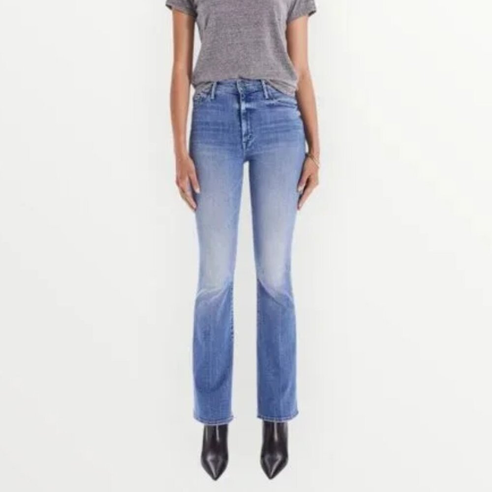 MOTHER High Waisted Weekender Skimp Flare Jeans in We The Animals